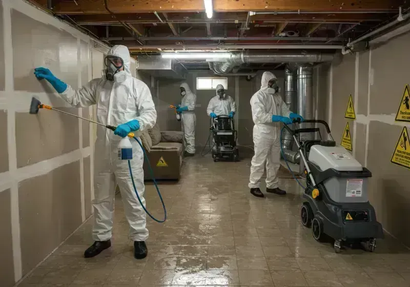 Basement Moisture Removal and Structural Drying process in Cameron, MO